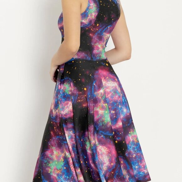 GALAXY SUPERNOVA PRINCESS MIDI DRESS - Picture 2 of 6